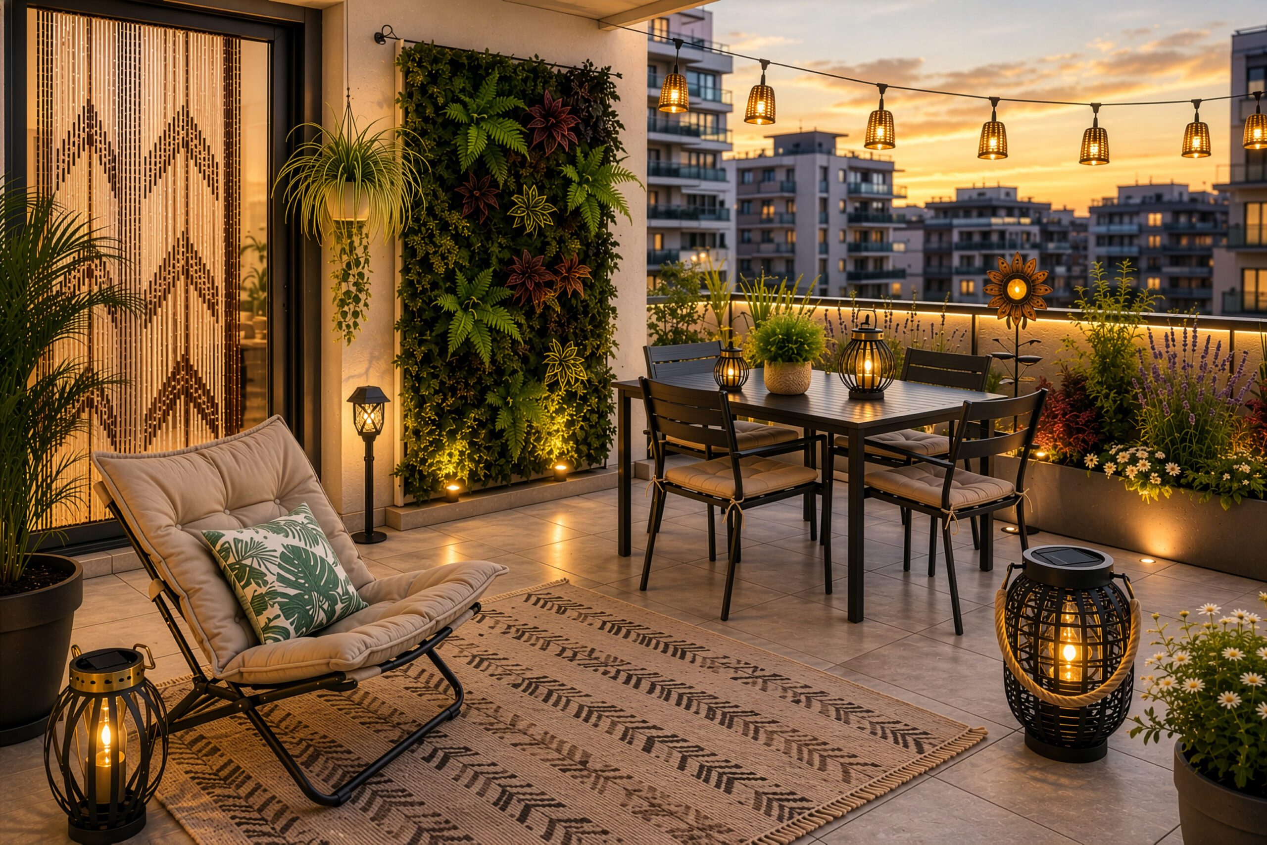 Terraza urbana luz